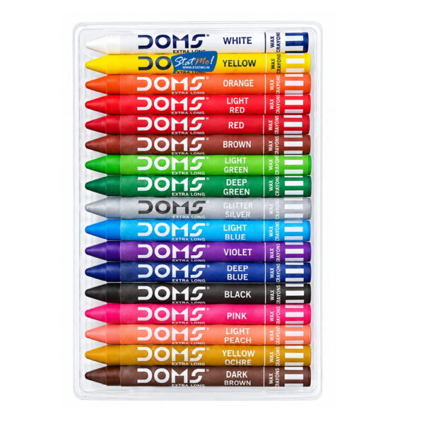 Doms Extra Long Wax Crayons 16 Shades by StatMo.in