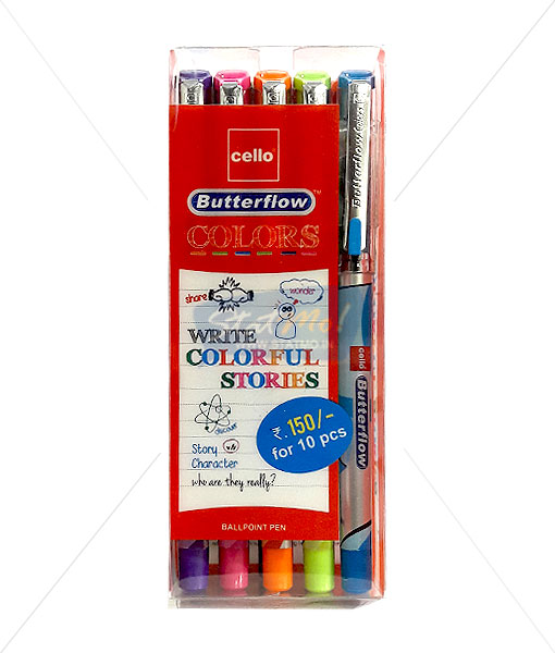 Cello Butterflow Colors Ball Pen by StatMo.in