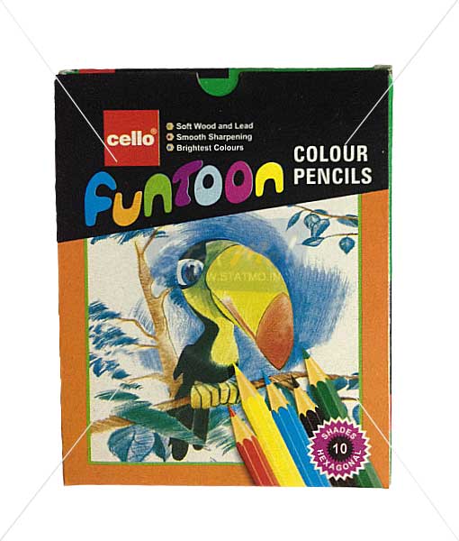 Cello Funtoon Colour Pencils 10 Shades by StatMo.in