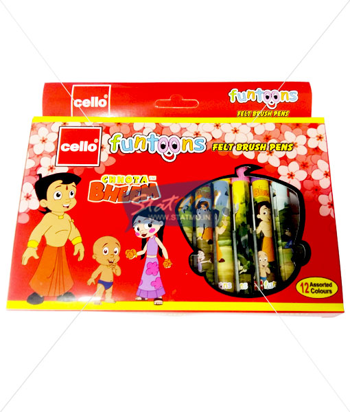 Cello Chhota Bheem Funtoons Felt Brush Set of 12 by StatMo.in