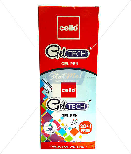 Cello Gel Tech Gel Pen (Pack of 20+1)