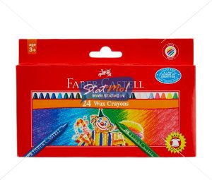 Faber Castell Wax Crayons Regular Long 24 Shade by StatMo.in