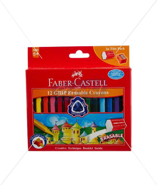 Faber Castell 12 Grip Erasable Crayons by StatMo.in