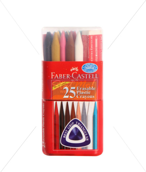 Faber Castell 25 Erasable Plastic Crayons by StatMo.in