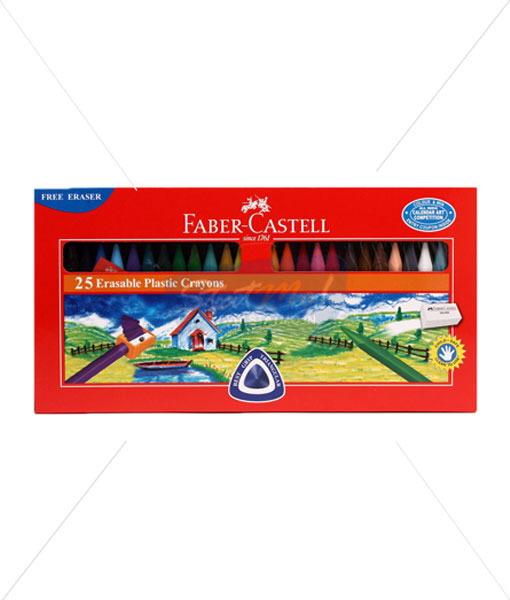 Faber Castell Erasable Plastic Crayons 25 Shades by StatMo.in