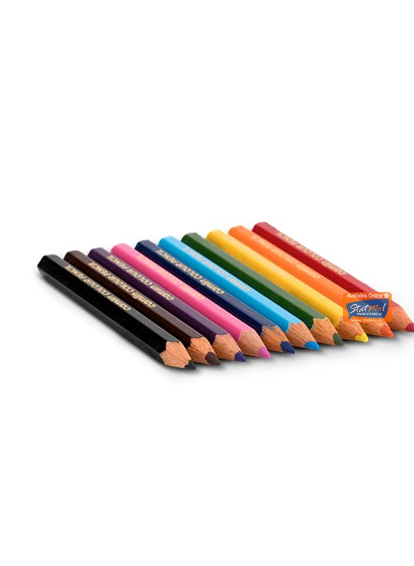 Camlin Colour Pencils Half Size 10 Shades by StatMo.in