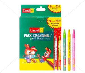 Camlin Extra Long Wax Crayon 24 Shades by StatMo.in