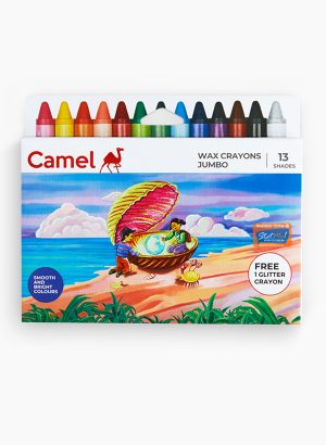 Camlin Jumbo Wax Crayons 12 + 1 Shades by StatMo.in