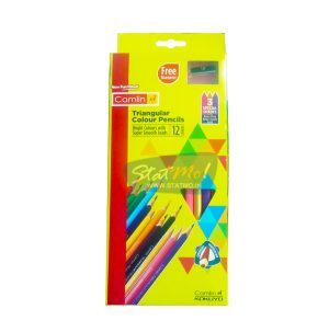 Camlin Triangular Colour Pencils 12 Shades by StatMo.in