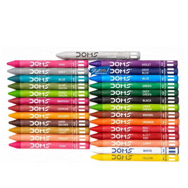 Doms Extra Long Wax Crayons 25 Shades by StatM.in