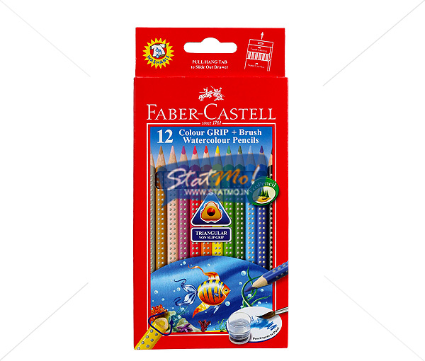 Faber Castell Water Soluable 12 Colour Grip by StatMo.in