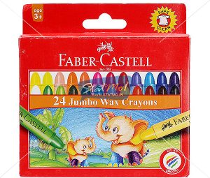 Faber Castell Wax Crayon Jumbo 24 Shades by StatMo.in