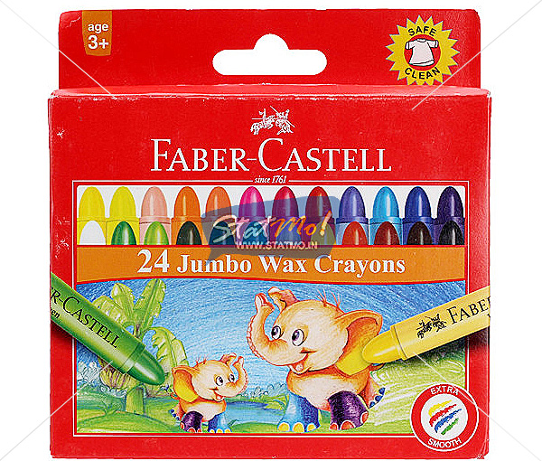 Faber Castell Wax Crayon Jumbo 24 Shades by StatMo.in