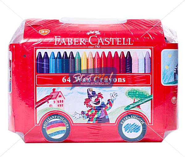 Faber Castell Wax Crayons Bus 64 Shades by StatMo.in