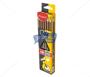 Maped Black Peps Graphite Pencile – HB Box Of 12 Pencil by StatMo.in