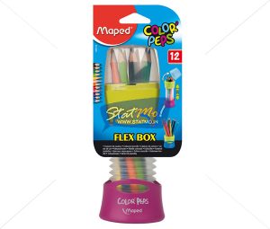 Maped Color Pencil (12 Pencils In Retractable Pot) by StatMo.in