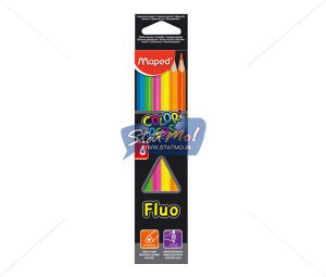 Maped Color Pencil Fluorescent Set of 6 by StatMo.in