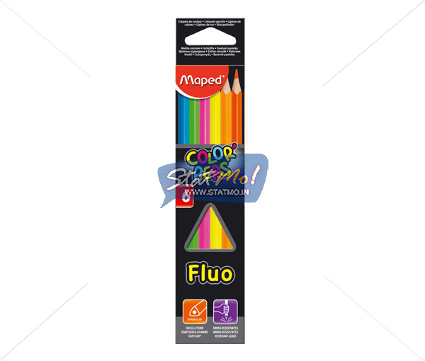 Maped Color Pencil Fluorescent Set of 6 by StatMo.in