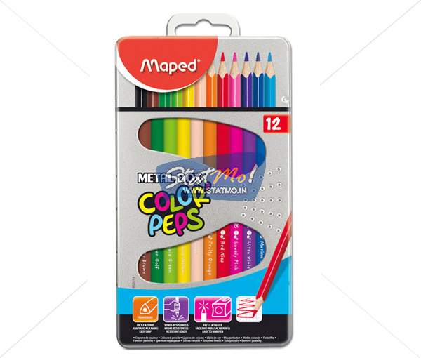 Maped Color Pencils 12 Sheds by StatMo.in