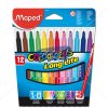 Maped Felt Pens X 12 In Cardboard Pack by StatMo.in