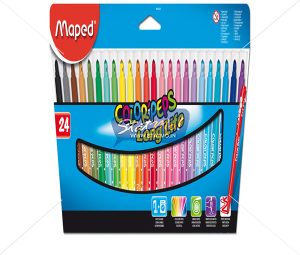 Maped Felt Pens X 24 In Cardboard Pack by StatMo.in