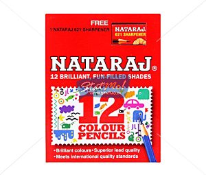 Nataraj Colour Pencils 12 Half Size by StatMo.in