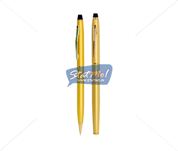 Submarine Cris Gold Ball and Roller Pen Set by StatMo.in