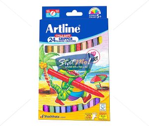 Artline 24 Gripper Plastic Crayons by StatMo.in