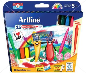 Artline Broad & Fine Tip Plastic Crayon by StatMo.in