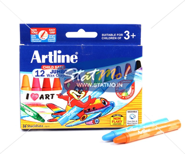 Artline Wax Crayon Jumbo 12 Shades by StatMo.in