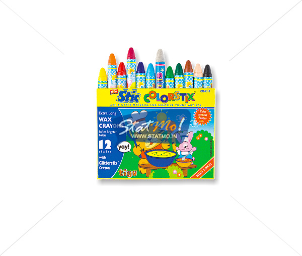 Stic Colorstix 12 Extra Long Wax Crayons by StatMo.in