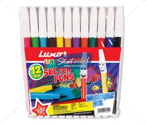 Luxor Junior Sketch Pens 12 Assorted Colours by StatMo.in