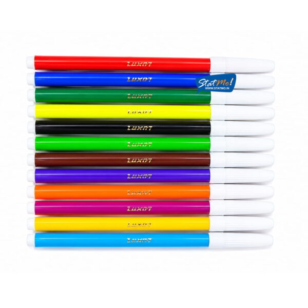 Luxor Sketch Pens 12 Assorted Colours by StatMo.in