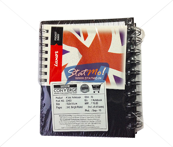 Luxor A6 4 Subject Notebook by StatMo.in