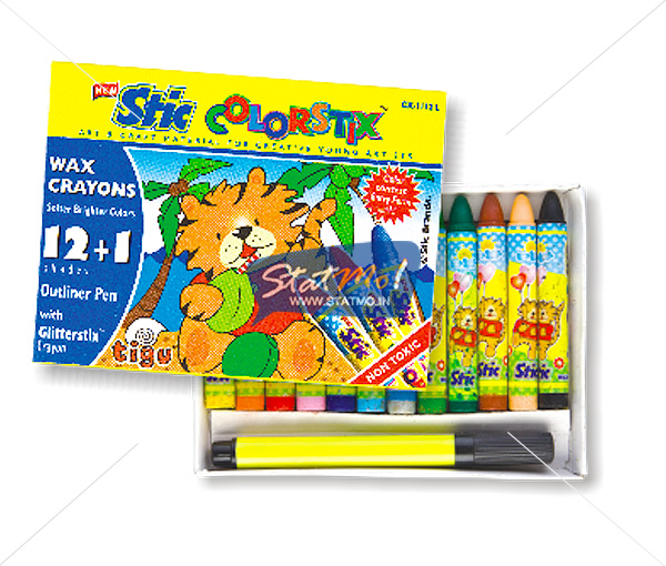 Stic Colorstix 12 Wax Crayons by StatMo.in