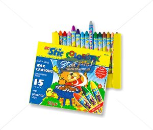 Stic Colorstix 15 Extra Long Wax Crayons by StatMo.in