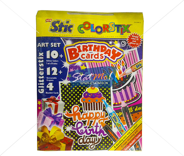 Stic Colorstix Birthday Cards Glitterstix Art Set by StatMo.in