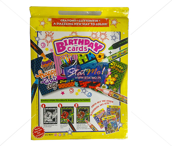 Stic Colorstix Birthday Cards Glitterstix Art Set by StatMo.in