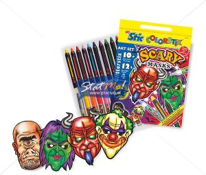 Stic Colorstix Scary Masks Glitterstix Art Set by StatMo.in