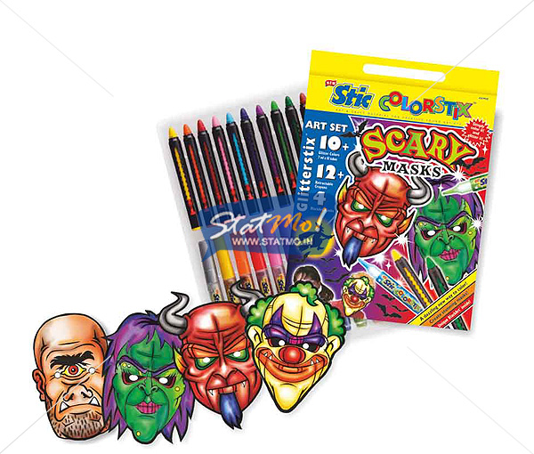 Stic Colorstix Scary Masks Glitterstix Art Set by StatMo.in