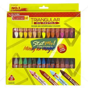 Camel Triangular Oil Pastel 30 Shades by StatMo.in