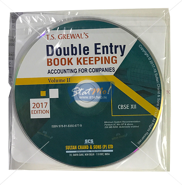 T.S. Grewal’s Double Entry Book Keeping Accounting for Companies Volume II Class 12th by StatMo.in