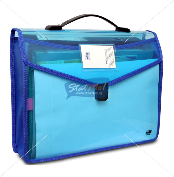 Solo Flexi Document Case Xtra Pocket with Lock and Handle F/C by StatMo.in