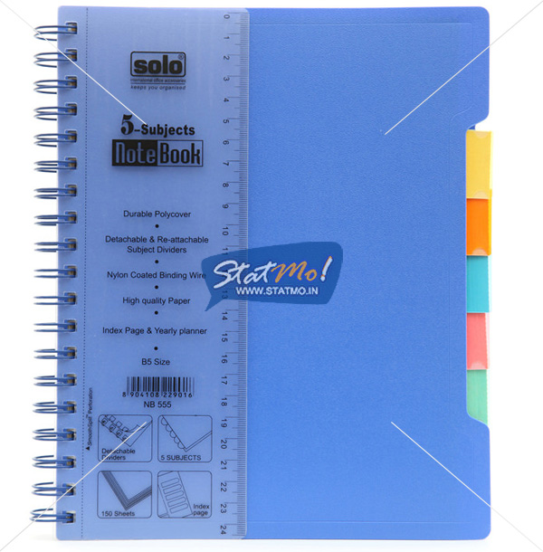 Solo 5 Subjects B5 Executive Notebooks by StatMo.in