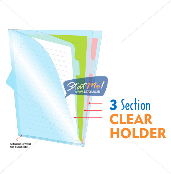 Solo 3 Section Clear Holder by StatMo.in