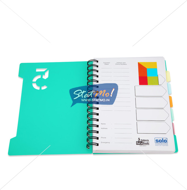 Solo 5 Subjects Executive Notebook B5 by StatMo.in