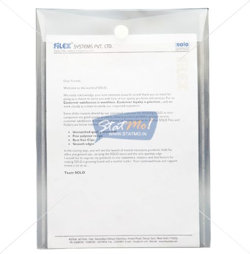 Solo Document Envelope Velcro A4 by StatMo.in