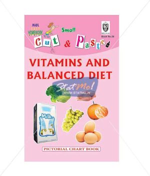 Cut and Paste Vitamins and Balanced Diet Picture Booklet by StatMo.in