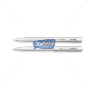 Franklin Covey Greenwich Satin Chrome Ballpoint Pen and Pencil Set by StatMo.in