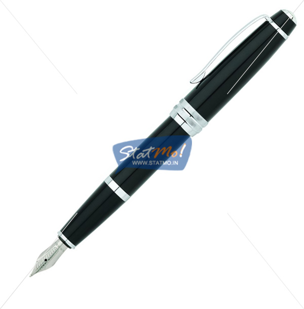 Cross Bailey Black Lacquer Fountain Pen with Medium Nib by StatMo.in